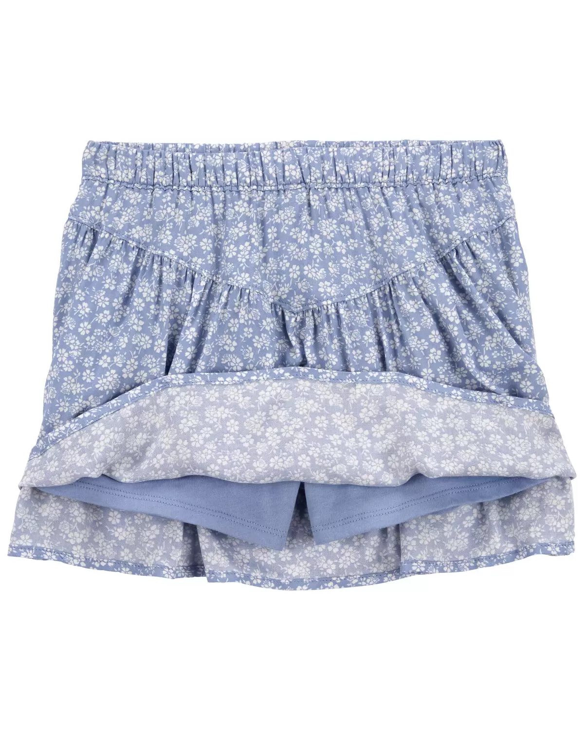 Oshkosh Kid LENZING鈩?ECOVERO鈩?Floral Print Smocked Top with Skort