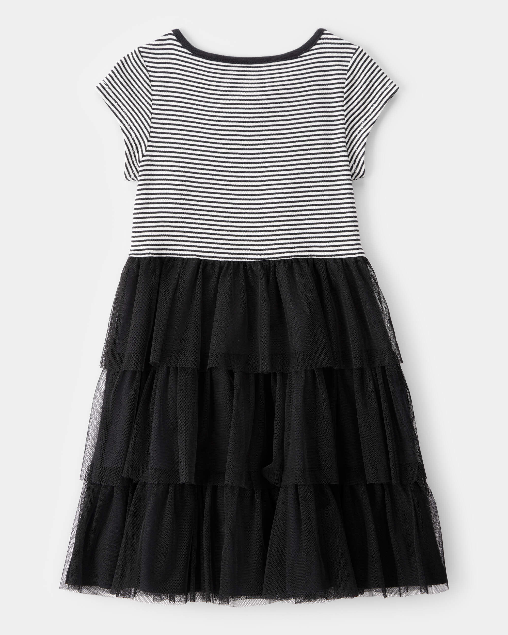 Carter's Kid Halloween Striped Tiered Tulle Dress - Black
