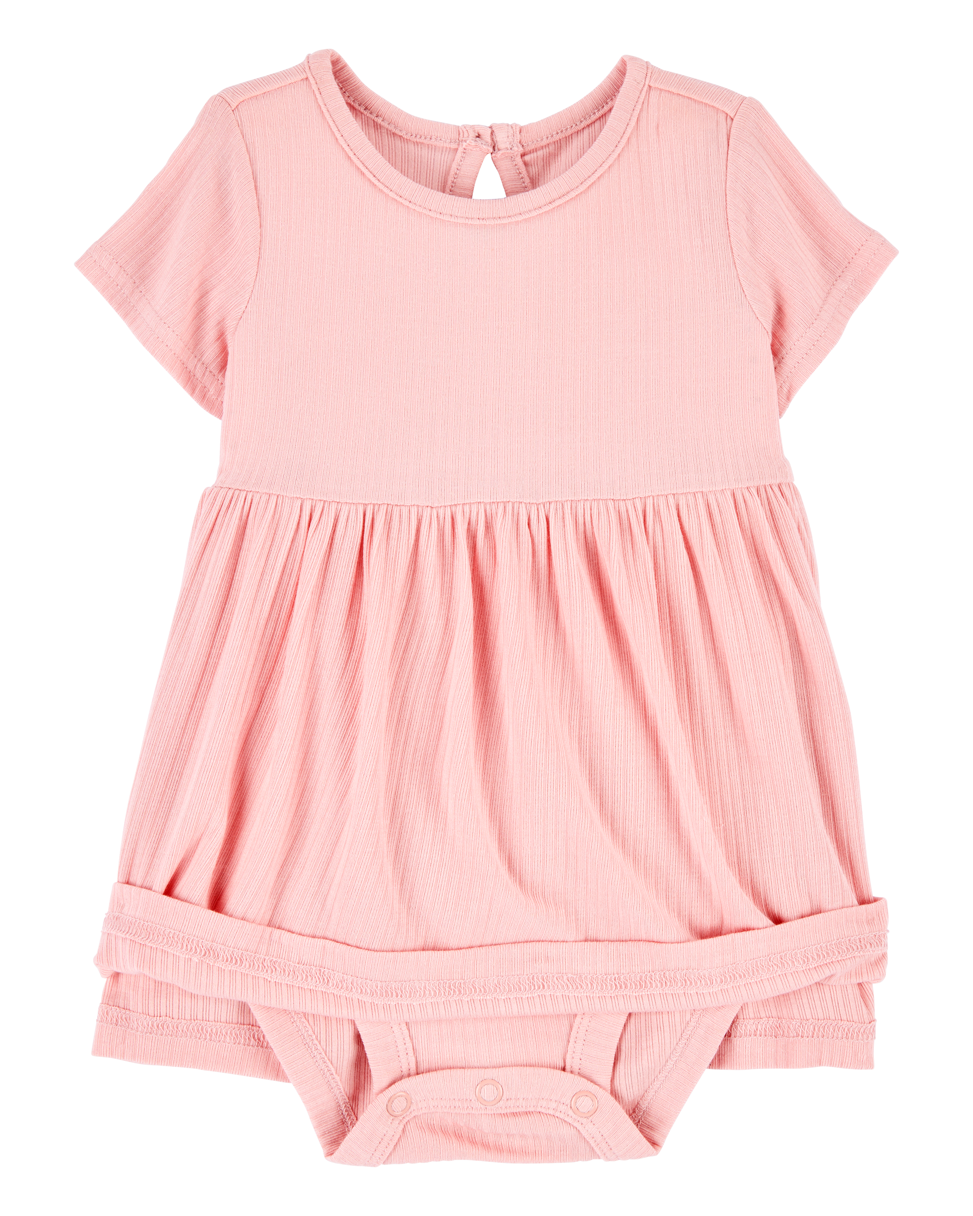 Carter's Baby Girl Solid PurelySoft Bodysuit Dress - Pink
